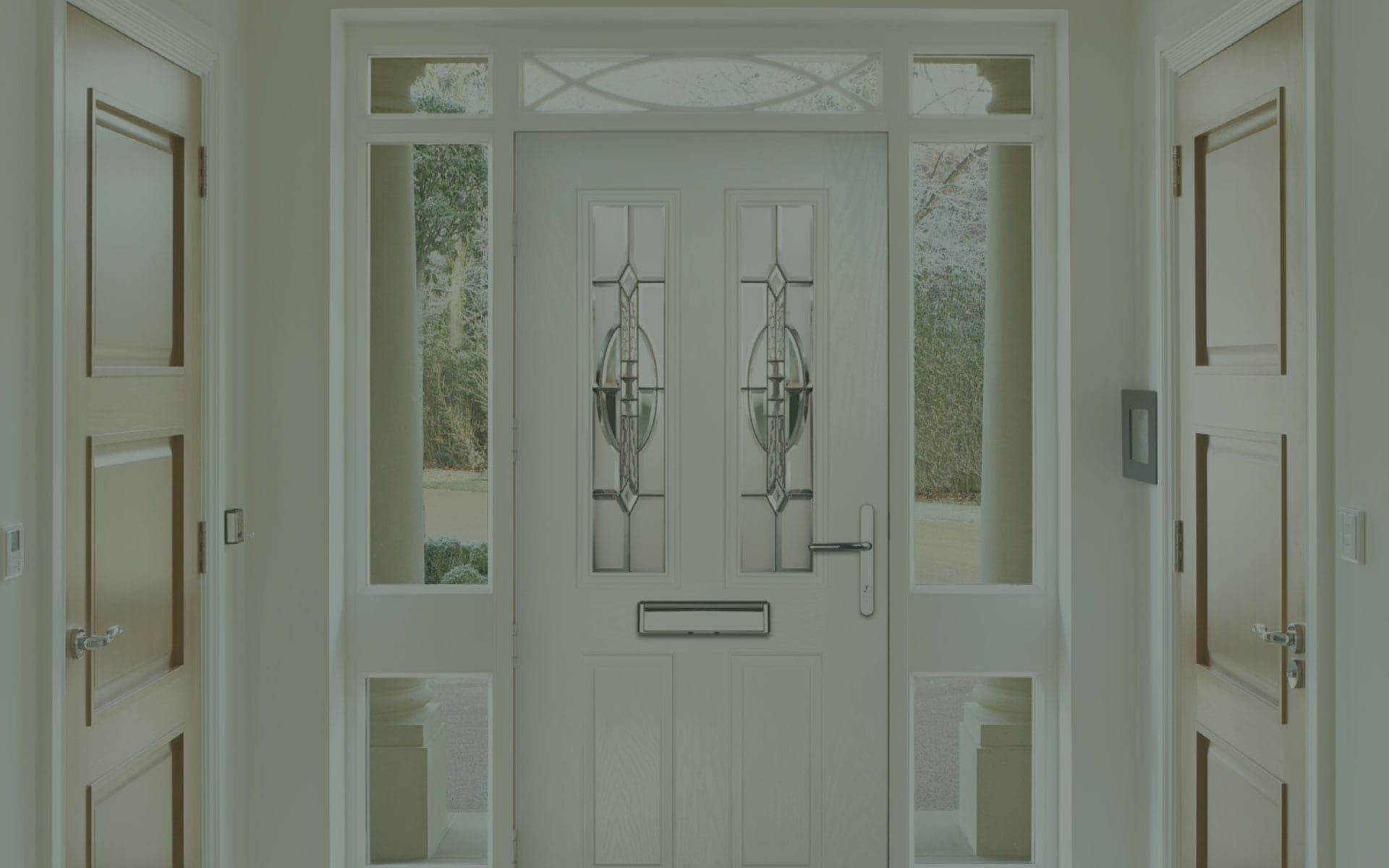 Premium composite front door in anthracite installed on a UK home entrance