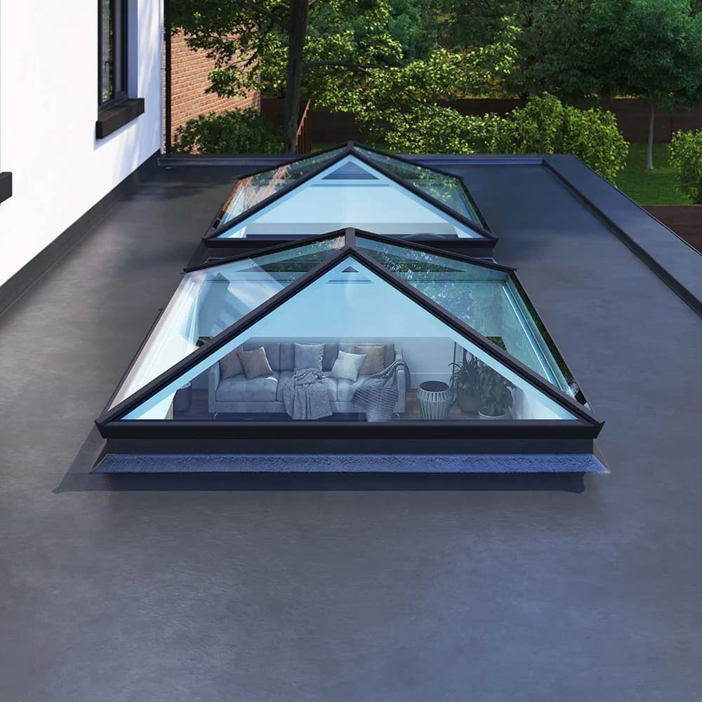 Roof lantern aerial view from above