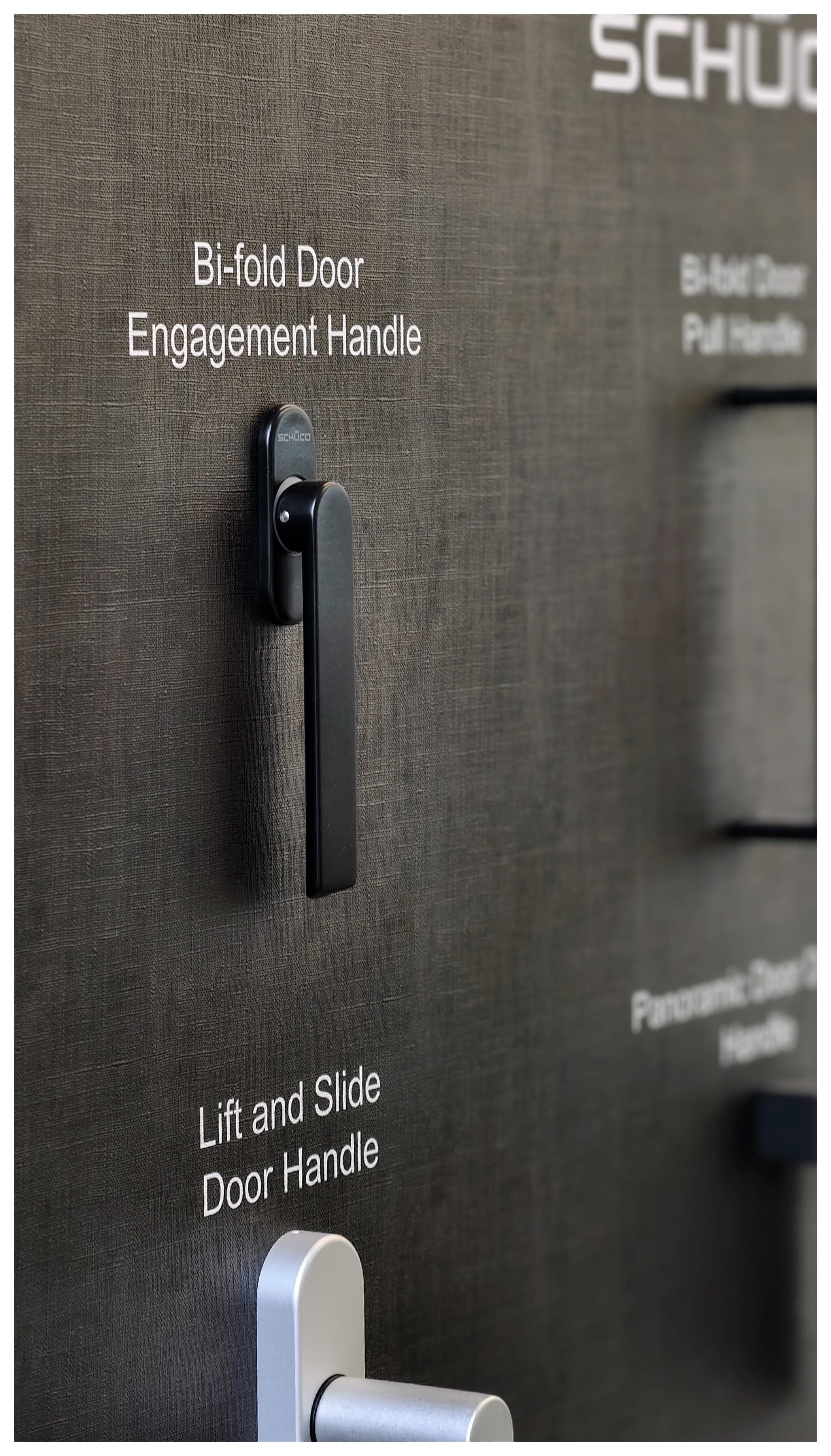 Schuco aluminium hardware showroom display