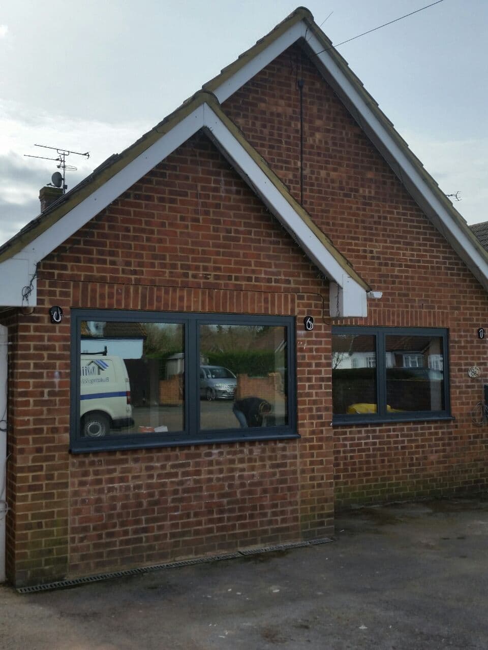 Flush fit inline windows installed