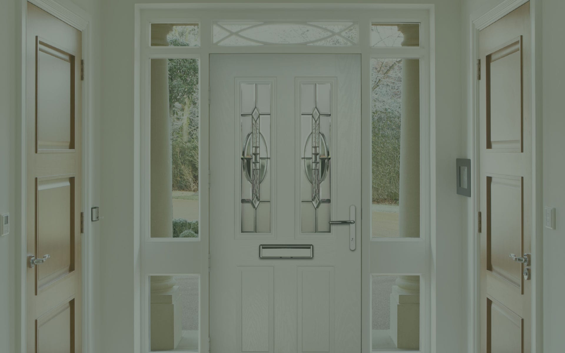 Composite door with modern design