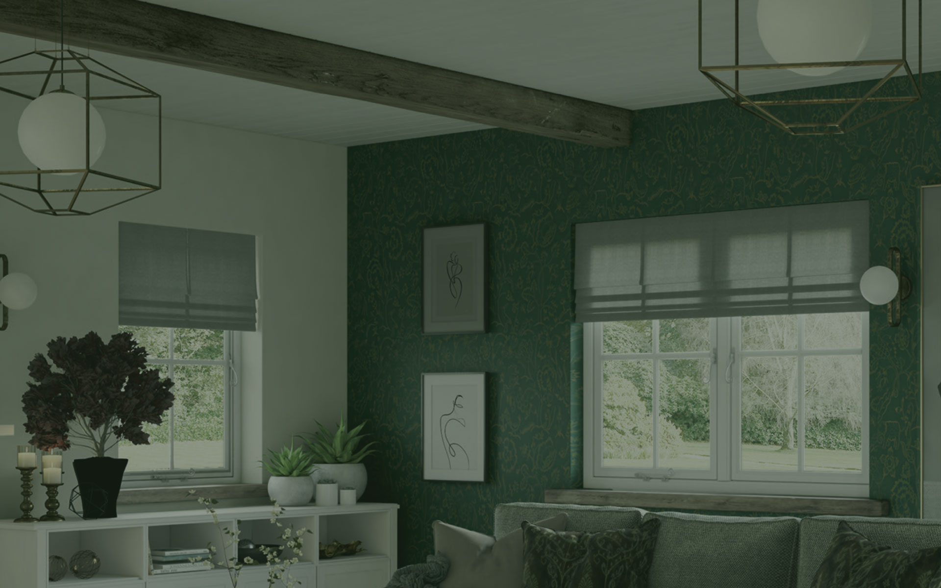 Home with flush casement windows